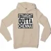 Straight Outta Chennai Men/Unisex Hoodie in Sandstone Color