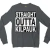 Straight Outta Kilpauk Men/Unisex Long Sleeve T-Shirt in Dark Heather Color