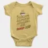 Ivalavu Aapukku Apparum Oru Soup Ah? Short Sleeve Baby Onesie in Butter Color