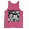 Straight Outta Andhra Mess Men/Unisex Tank Top in Crunchberry Color