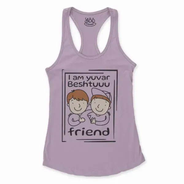 Iam Yuvar Best Friend Women'S Racerback Tank In Lilac Color
