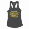 Singathapathi Singame Sunna Asingam Women's Racerback Tank in Solid Black Color