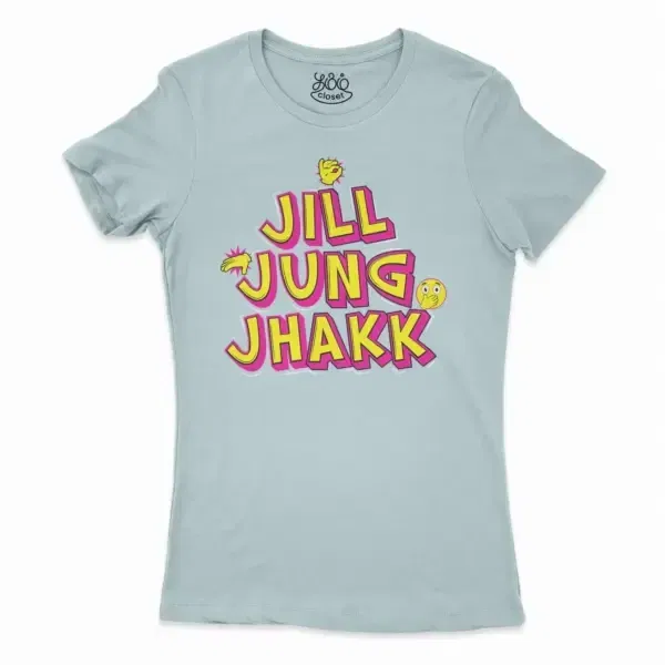 Jill Jung Jhakk Women’s T-Shirt In Solid Light Blue Color