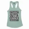 Straight Outta Anna University Women's Racerback Tank in Solid Mint Color