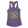 Straight Outta Tambaram Women's Racerback Tank in Solid Purple Rush Color