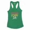 Dindigul Ponnu Da Women's Racerback Tank in Solid Kelly Green Color