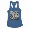 Straight Outta Chrompet Women's Racerback Tank in Solid Royal Color