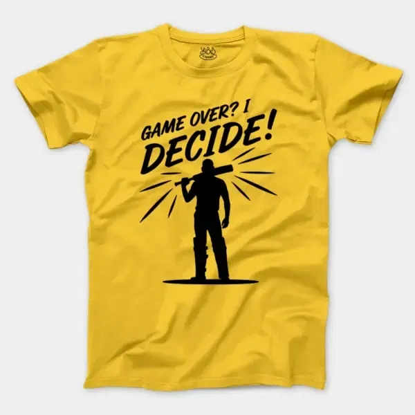 Msd - Game Over? I Decide! Men/Unisex T-Shirt In Daisy Color