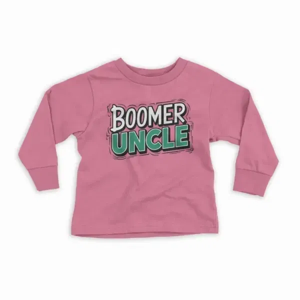 Boomer Uncle Youth Unisex Sweatshirt In Safety Pink Color