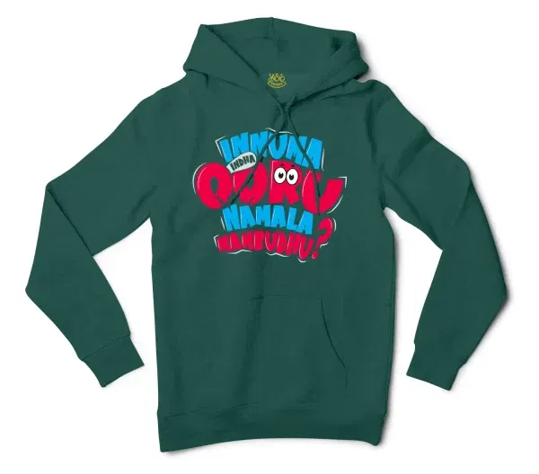 Innuma Indha Ooru Namala Nambudhu Men/Unisex Hoodie In Alpine Green Color