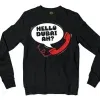 Hello Dubai Ah? Men/Unisex Long Sleeve Sweatshirt in Black Color