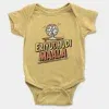 Eriyudhudi Maala Short Sleeve Baby Onesie in Butter Color
