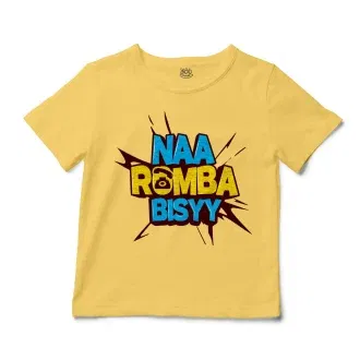 Naa Romba Bisyy Unisex Toddler T-Shirt in Butter Color