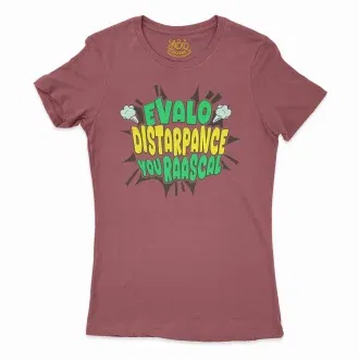 Evalo Distarpance You Raascal Women's T-Shirt in Cardinal Color