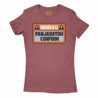 Innikku Panjayathu Confirm Women's T-Shirt in Cardinal Color