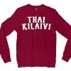 Thai Kilaivi Men/Unisex Long Sleeve T-Shirt in Cardinal Red Color