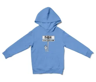 Dubai Kuruku Sandhu Unisex Youth Hoodie in Carolina Blue Color