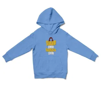 Yaar Ange Yaarada Ange Unisex Youth Hoodie in Carolina Blue Color
