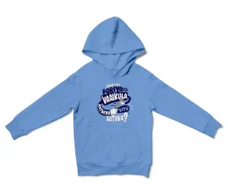Peasama Poriya Ila Vaaikula Kathiya Vitu Aatava Unisex Youth Hoodie in Carolina Blue Color