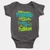 Enna Madri Pasangala Paaththa Pudikkaadhu Short Sleeve Baby Onesie in Charcoal Color