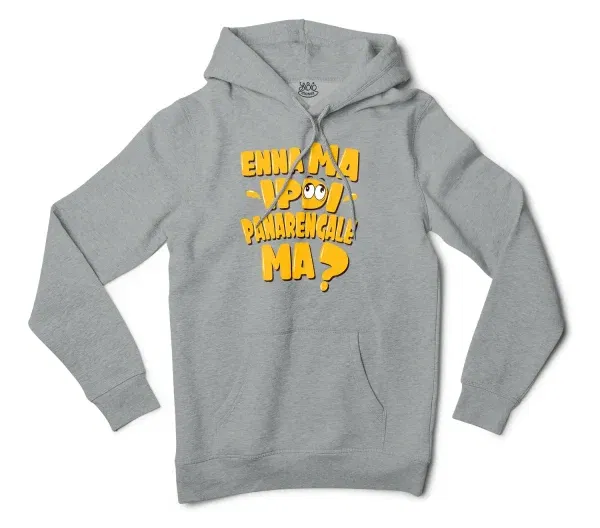 Enna Ma Ipdi Panarengale Ma Men/Unisex Hoodie In Grey Heather Color