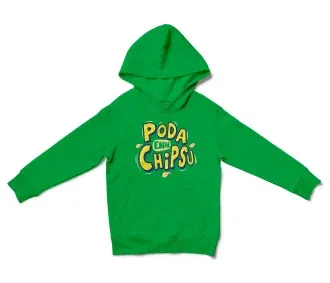 Poda En Chipsu Unisex Youth Hoodie in Irish Green Color