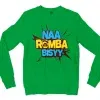 Naa Romba Bisyy Men/Unisex Long Sleeve Sweatshirt in Irish Green Color