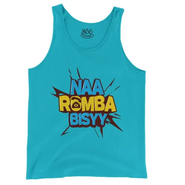 Naa Romba Bisyy Men/Unisex Tank Top In Lagoon Color