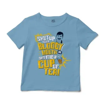 Shut Up Your Bloody Mouth Unisex Toddler T-Shirt in Light Blue Color