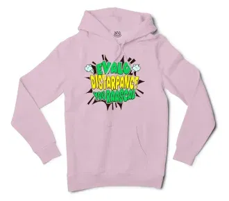 Evalo Distarpance You Raascal Men/Unisex Hoodie in Light Pink Color
