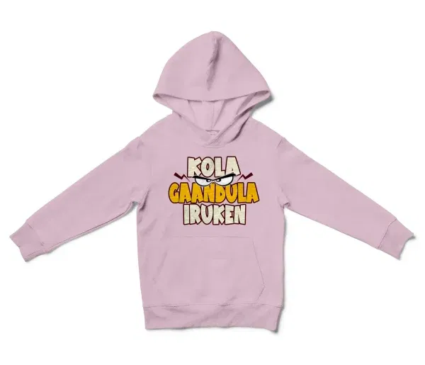 Kola Gaandula Iruken Unisex Youth Hoodie In Light Pink Color