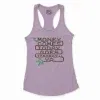 Money Comes Today Goes Tomorrow Ya Women's Racerback Tank in Lilac Color