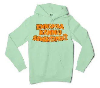 Ennamaa Kannu Sowkkiyamaa Men/Unisex Hoodie in Mint Color