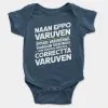 Naan Eppo Varuven, Eppadi Varuvennu, Yaarukum Theriyadhu Short Sleeve Baby Onesie in Navy Color