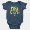 Poda En Chipsu Short Sleeve Baby Onesie in Navy Color