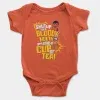 Shut Up Your Bloody Mouth Short Sleeve Baby Onesie in Orange Color