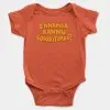 Ennamaa Kannu Sowkkiyamaa Short Sleeve Baby Onesie in Orange Color