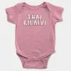 Thai Kilaivi Short Sleeve Baby Onesie in Pink Color