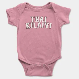 Thai Kilaivi Short Sleeve Baby Onesie in Pink Color