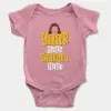 Yaar Ange Yaarada Ange Short Sleeve Baby Onesie in Pink Color