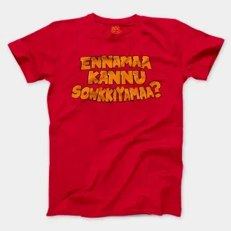 Ennamaa Kannu Sowkkiyamaa Men/Unisex T-Shirt in Red Color