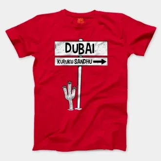 Dubai Kuruku Sandhu Men/Unisex T-Shirt in Red Color