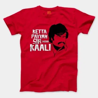 Ketta Payyan Sir Indha Kaali Men/Unisex T-Shirt in Red Color