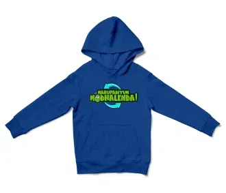 Marupadiyum Modhalenda! Unisex Youth Hoodie in Royal Color