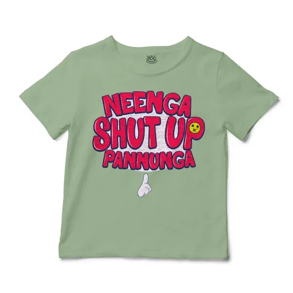 Neenga Shut Up Pannunga Unisex Toddler T-Shirt In Sage Color