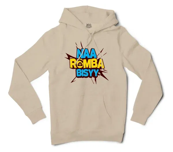 Naa Romba Bisyy Men/Unisex Hoodie In Sandstone Color
