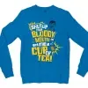 Shut Up Your Bloody Mouth Men/Unisex Long Sleeve T-Shirt in Sapphire Color