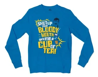 Shut Up Your Bloody Mouth Men/Unisex Long Sleeve T-Shirt in Sapphire Color