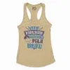 Vita Kirukan Aakiruvanga Pola Iruku Women's Racerback Tank in Solid Banana Cream Color