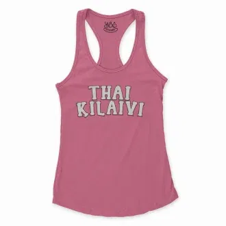 Thai Kilaivi Women's Racerback Tank in Solid Hot Pink Color